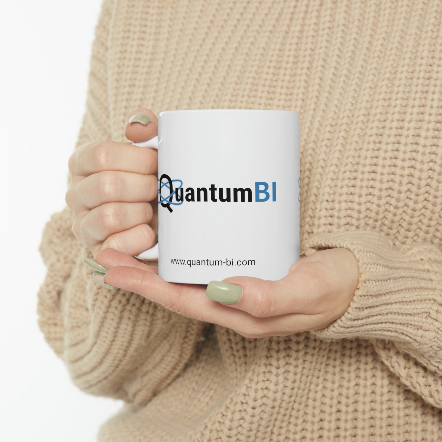 QuantumBI White Ceramic Mug 11oz