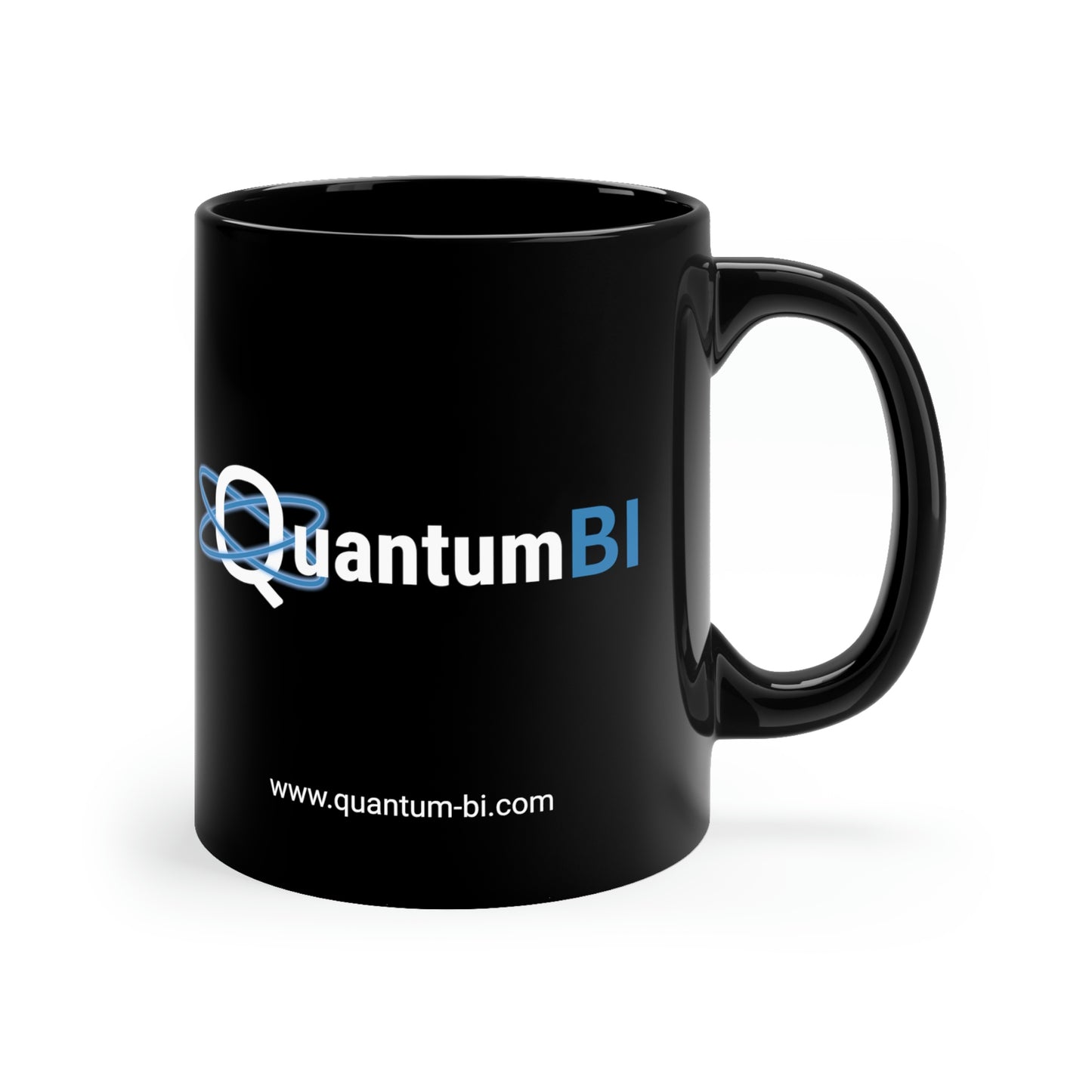 QuantumBI Black Ceramic Mug 11oz